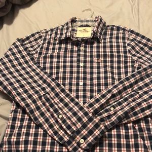 Plaid hollister  dress shirt
